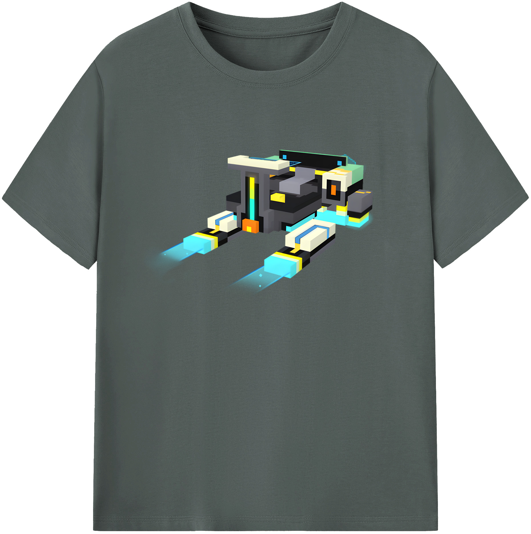 （画像用） マインクラフト ブロックの世界 Minecraft MC Block world 綿100％ メンズ半袖Tシャツ｜肌触りやわらか＆通気性
